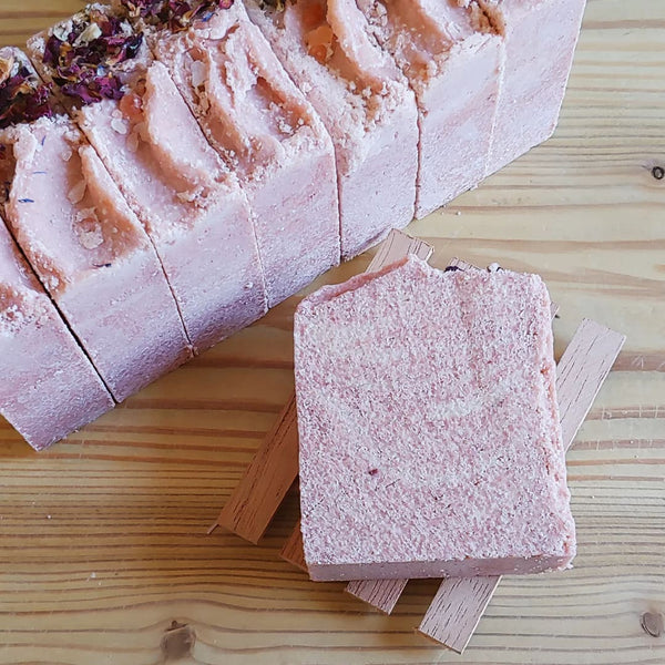 Coconut Milk & Rose Clay Salt Soap