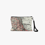 Chicago Illinois Map Zipper Bag