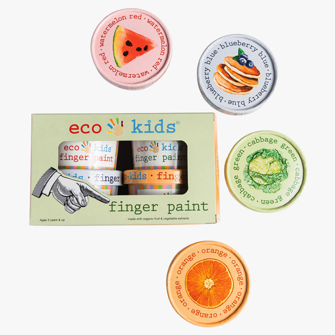 EcoKids Pet-Safe Finger Paint Set – 6 Non-Toxic, Plant-Based Colors (3.4 oz each) with Washable Formula & Recycled Packaging