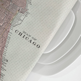 Chicago Illinois Map Kitchen Tea Towel