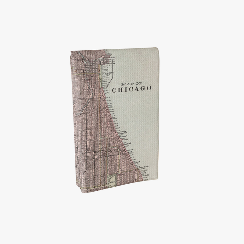 Chicago Illinois Map Kitchen Tea Towel