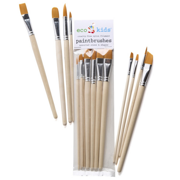 eco-kids paint brush set - 8 count