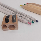 Double Wooden Pencil Sharpener